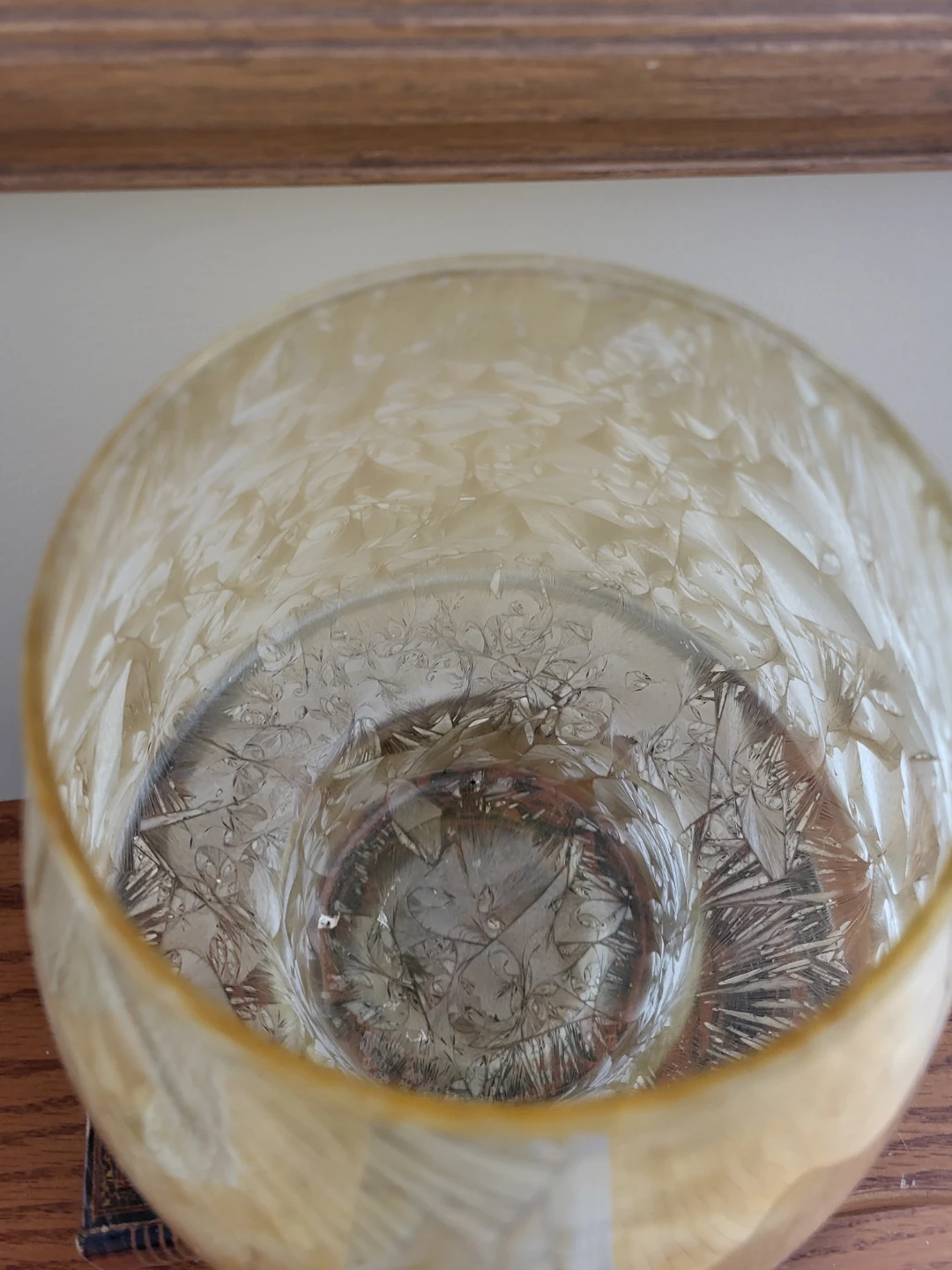 Vintage Etched Glass Hurricane Vase - photo 4