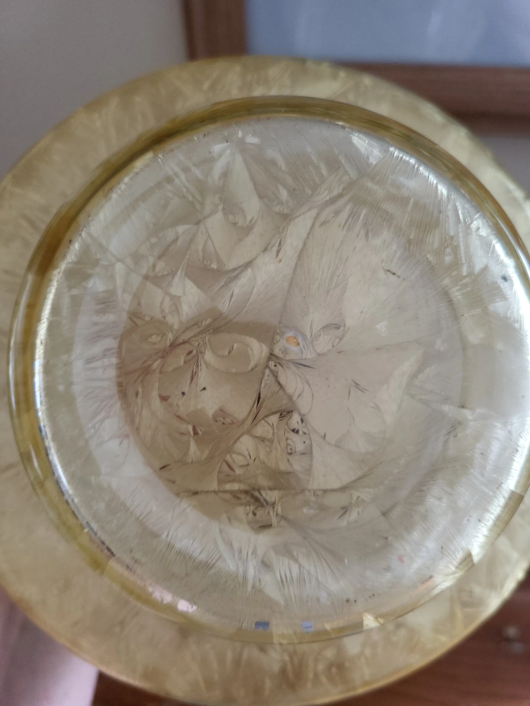 Vintage Etched Glass Hurricane Vase - photo 5