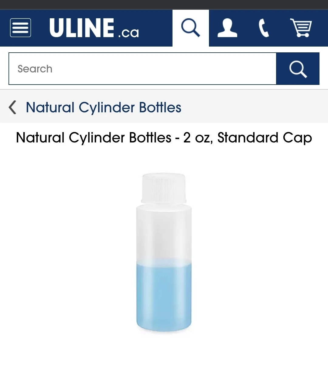 60-pcs, 2 oz Cylinder Bottles with Standard Caps