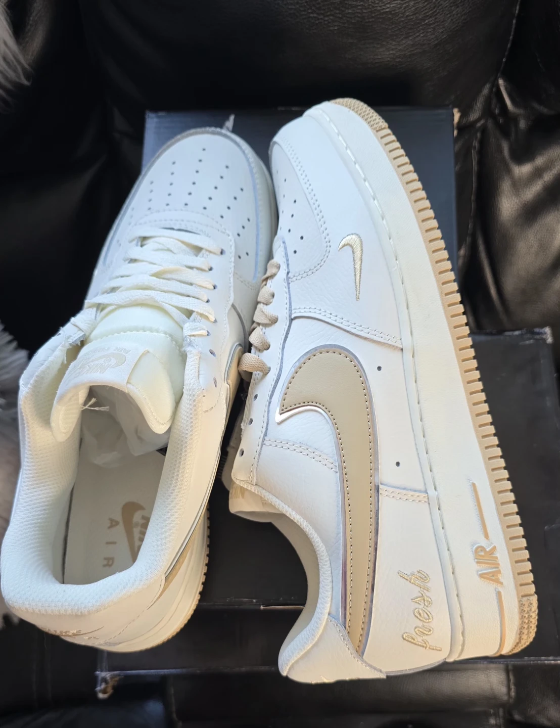 Brand new Air Force 1 07 Low Keep Fresh Beige Khaki Silver sale - photo 4