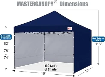 Master Canopy 10x10 ft Pop-Up Canopy Tent
