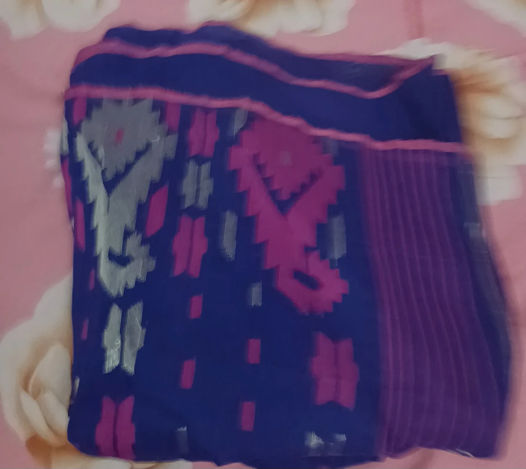 Dark Blue and Pink Party Saree