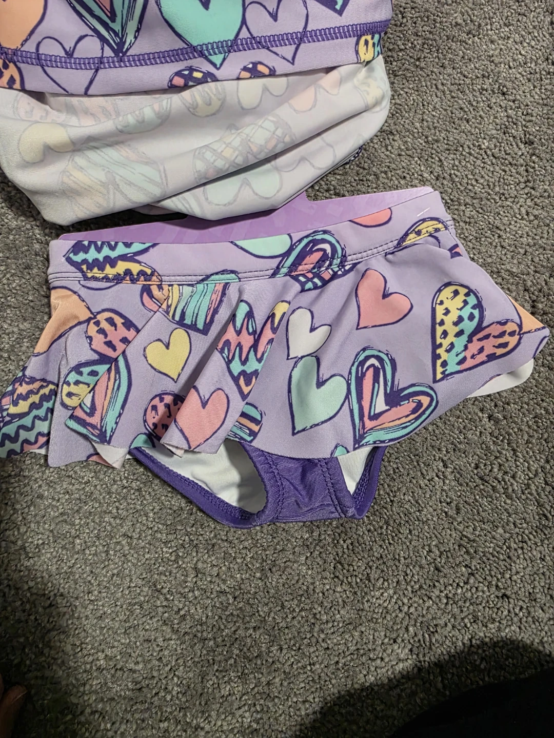 UV Skinz Girls Swimsuit Set 2T Purple Hearts 🏆 - photo 2