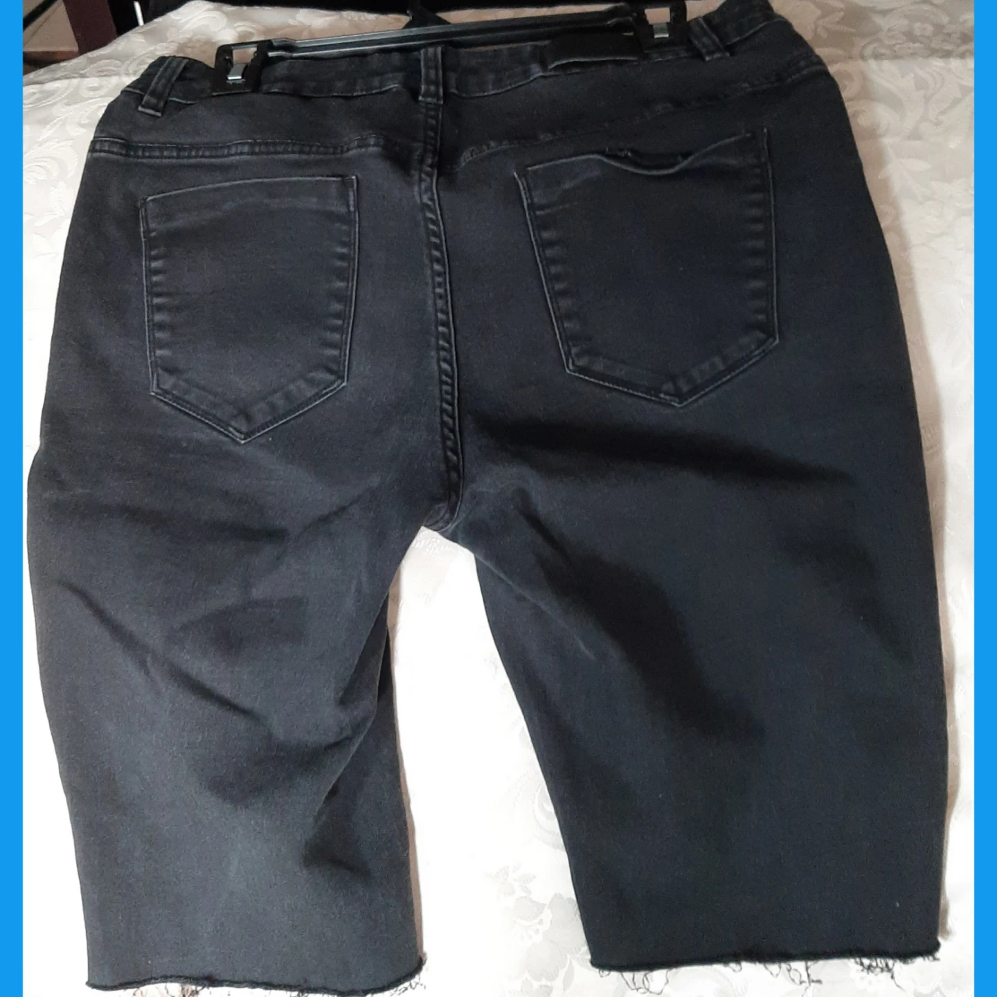 2 pc Black Denim Shorts with Zara T Shirt - photo 3