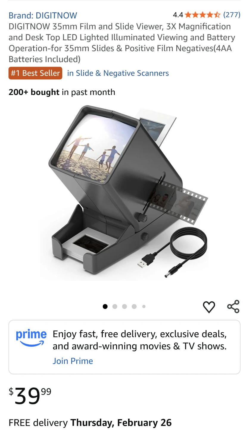 DIGITNOW! Slide Viewer with LED Daylight🥕