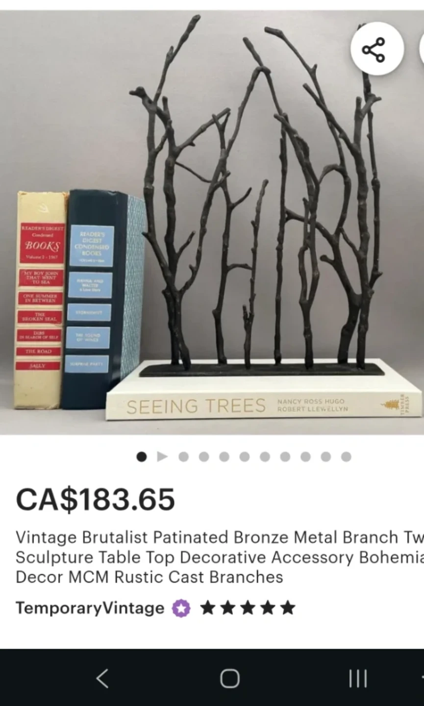 Vintage Metal Branch Twig Sculpture (probably  Bronze) - photo 4