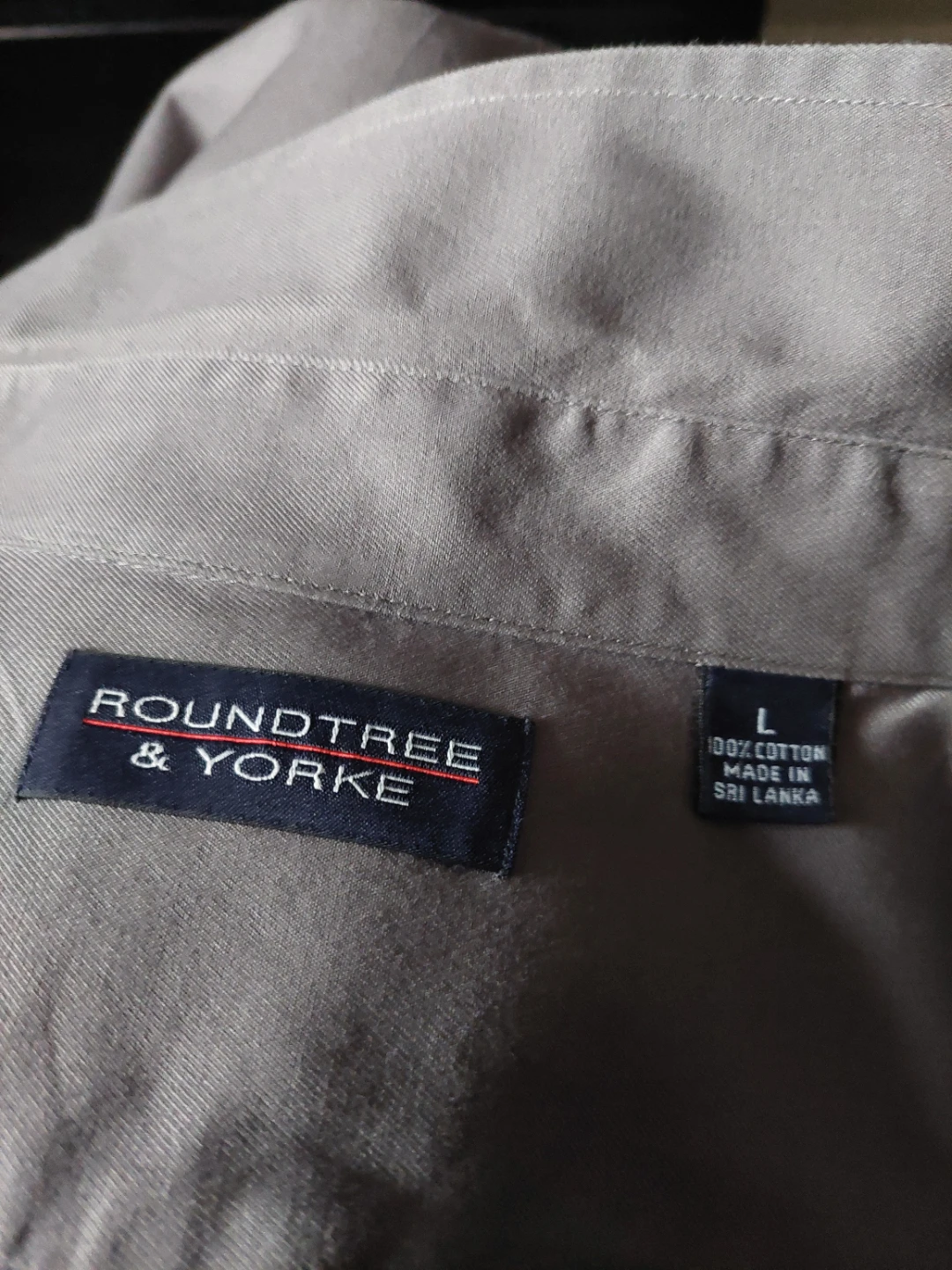 Roundtree & Yorke Men's Dress Shirt - Grey, Size L 🏆 - photo 5