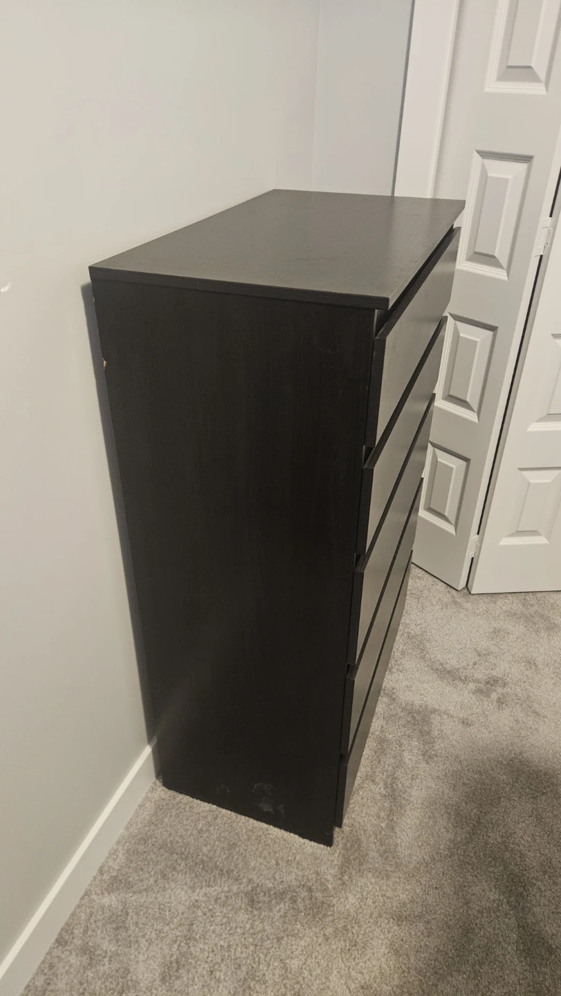 Dark Wood 5-Drawer Dresser - photo 2