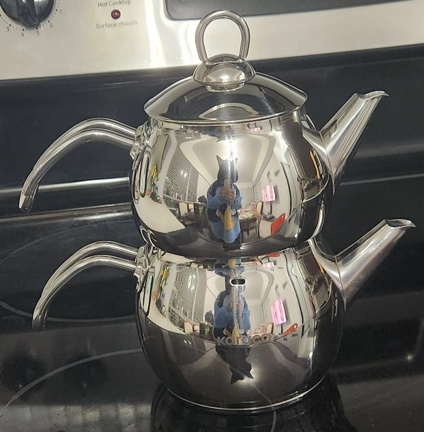 Stainless Steel Turkish Tea Pot Set