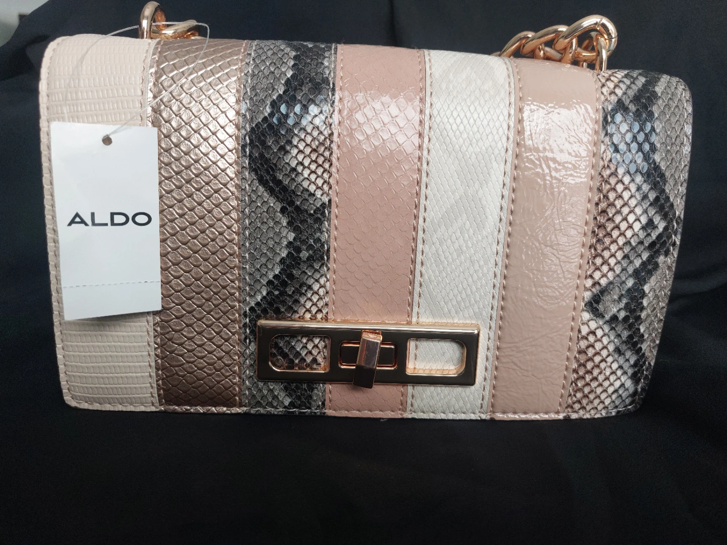 ALDO Women's Striped Chain Shoulder Bag