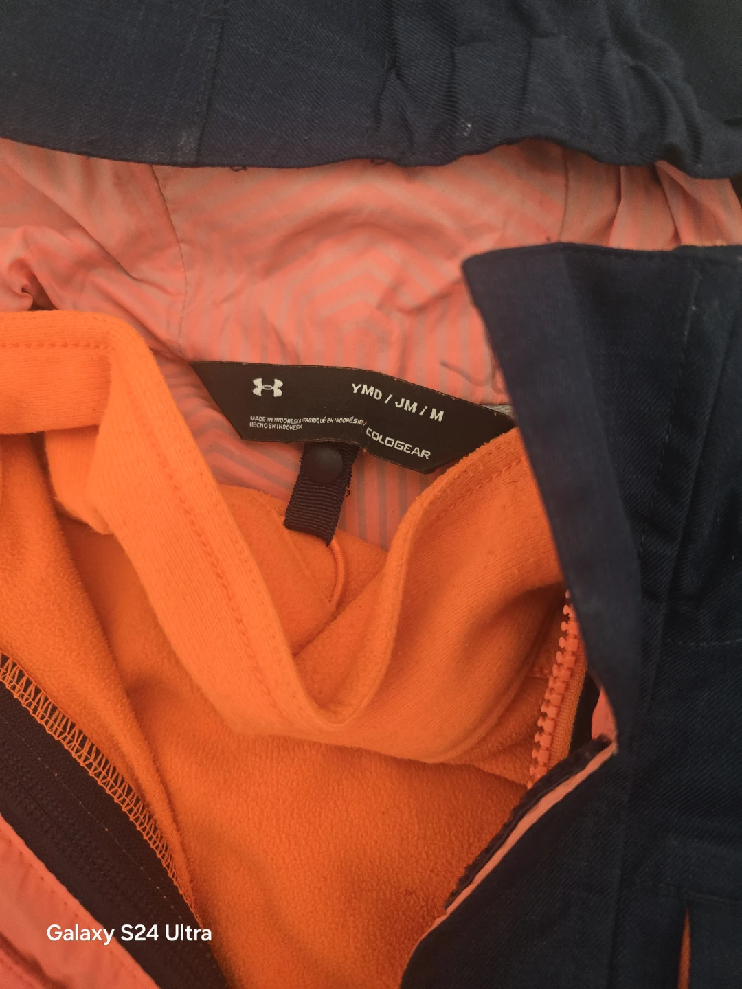 Under Armour Youth Jacket - Navy & Orange - Size YMD/JM/M - photo 3
