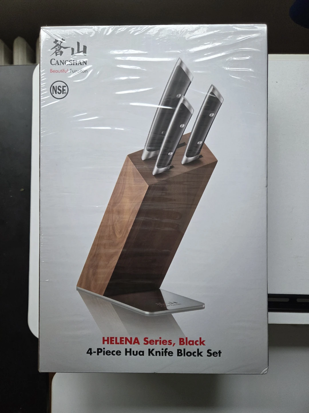 Cangshan HELENA Series Black 4-Piece Hua Knife Block Set