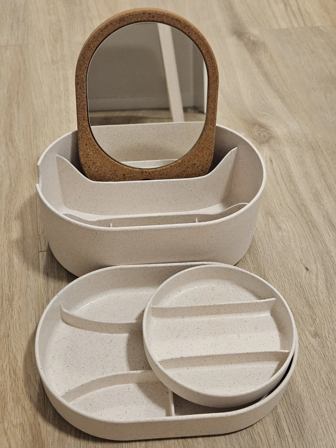 Ikea Pink Makeup Organizer with Mirror
