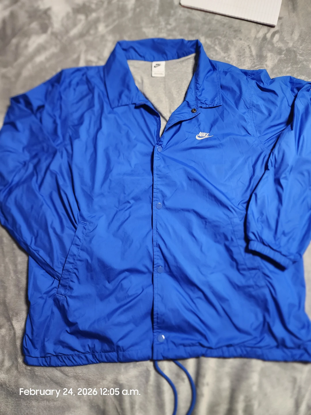 Nike Blue Windbreaker Jacket Size Lg