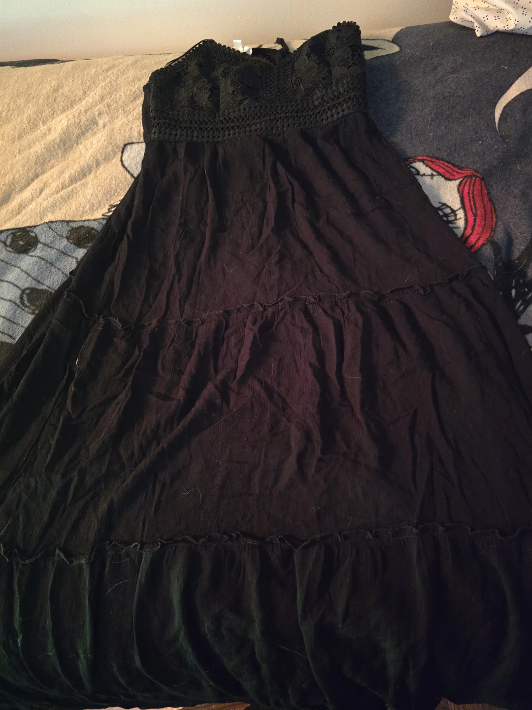 Black Crochet Maxi Dress - photo 2