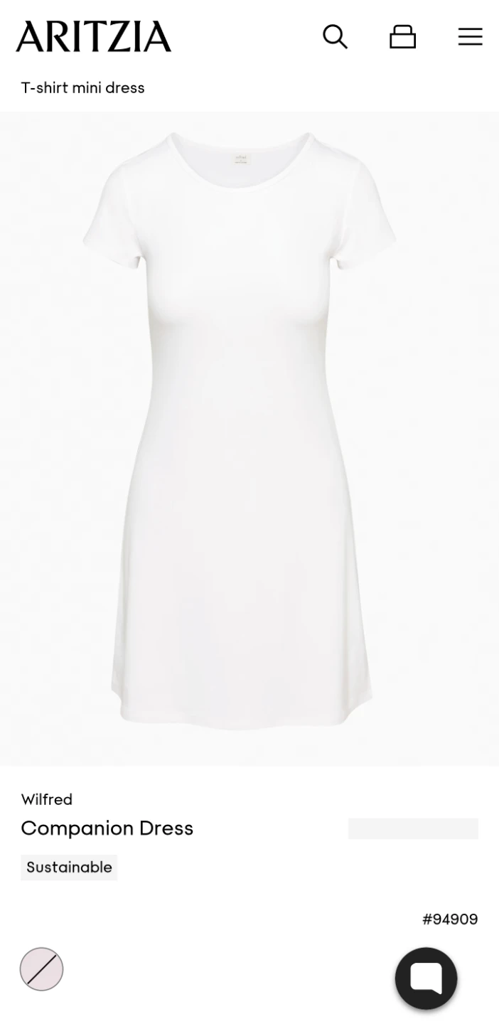 Wilfred White T-Shirt Mini Dress - Size 2XS - photo 5