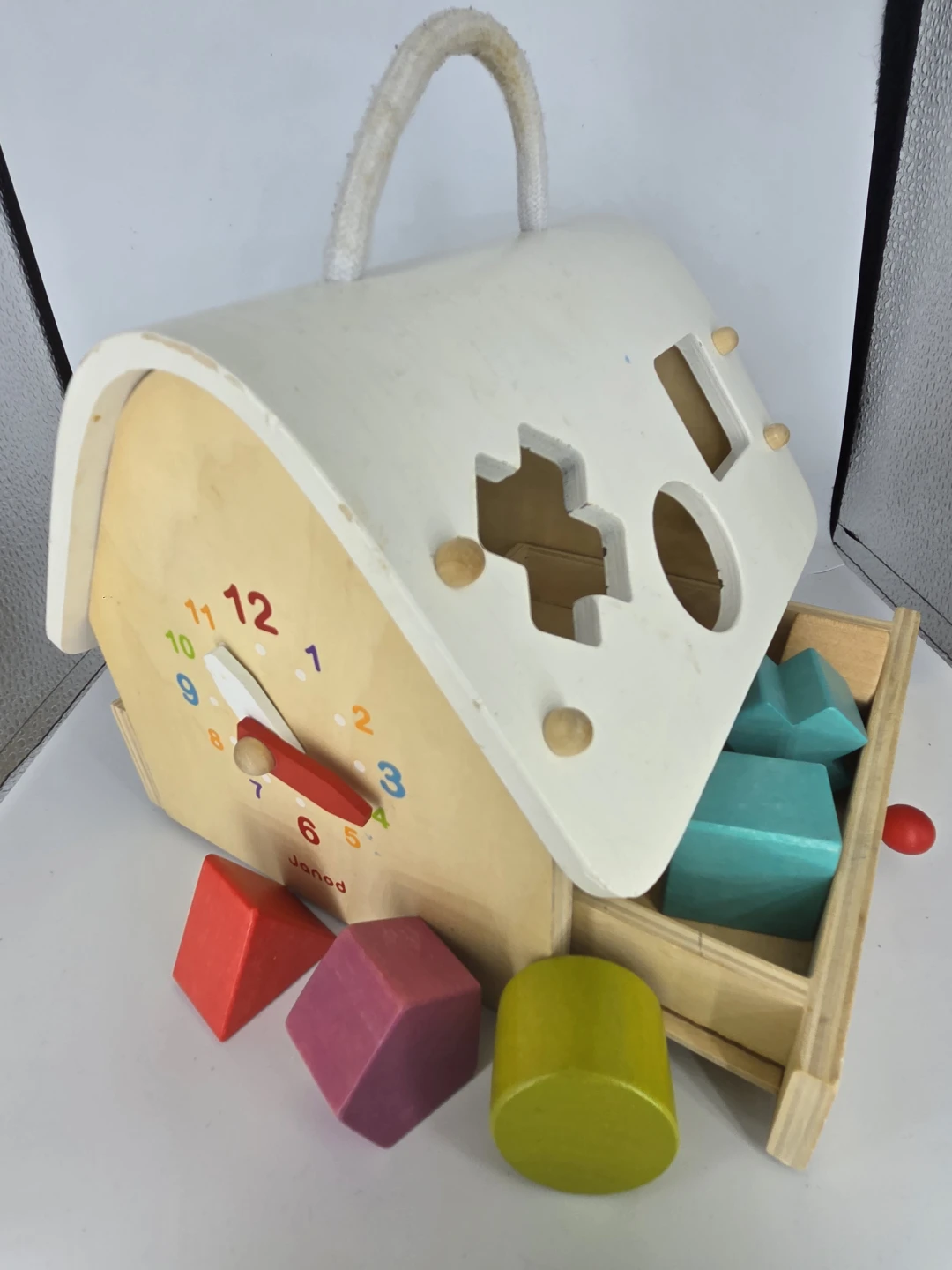 Janod Wooden Sorting House with Clock Toy🏆