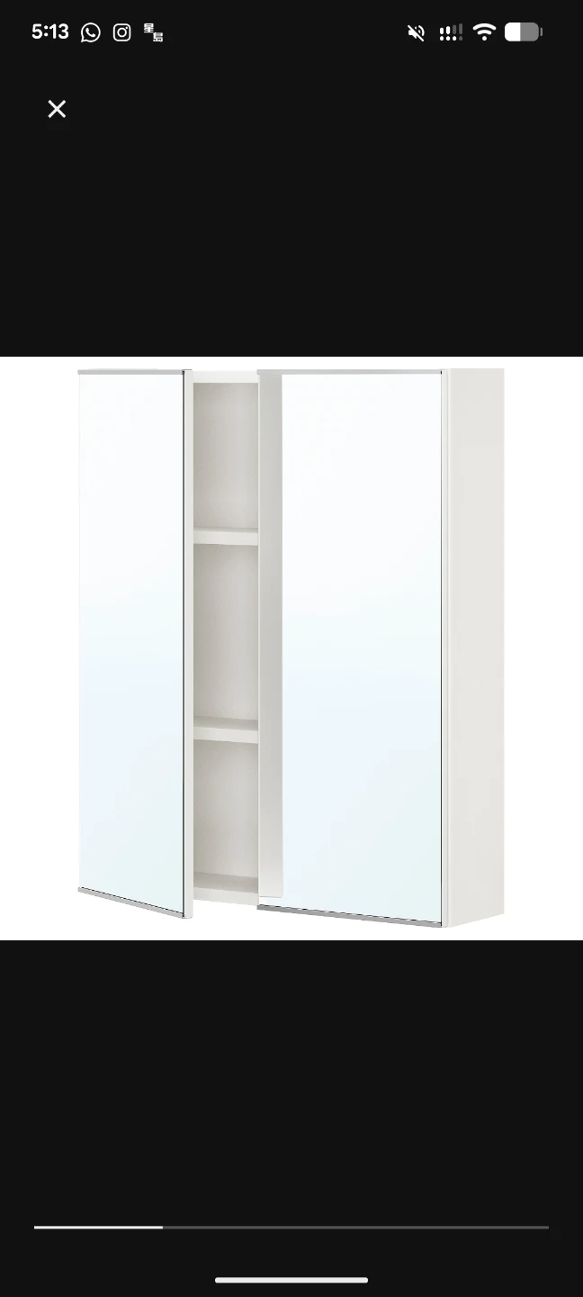 IKEA ENHET Mirror Cabinet 61x17x76 cm White