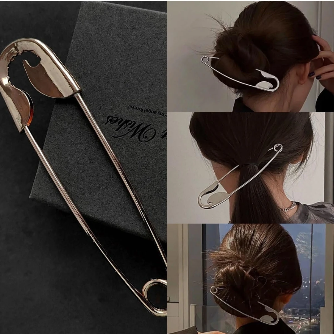 Oversized Safety Pin Hair Clip 🏆 - photo 3