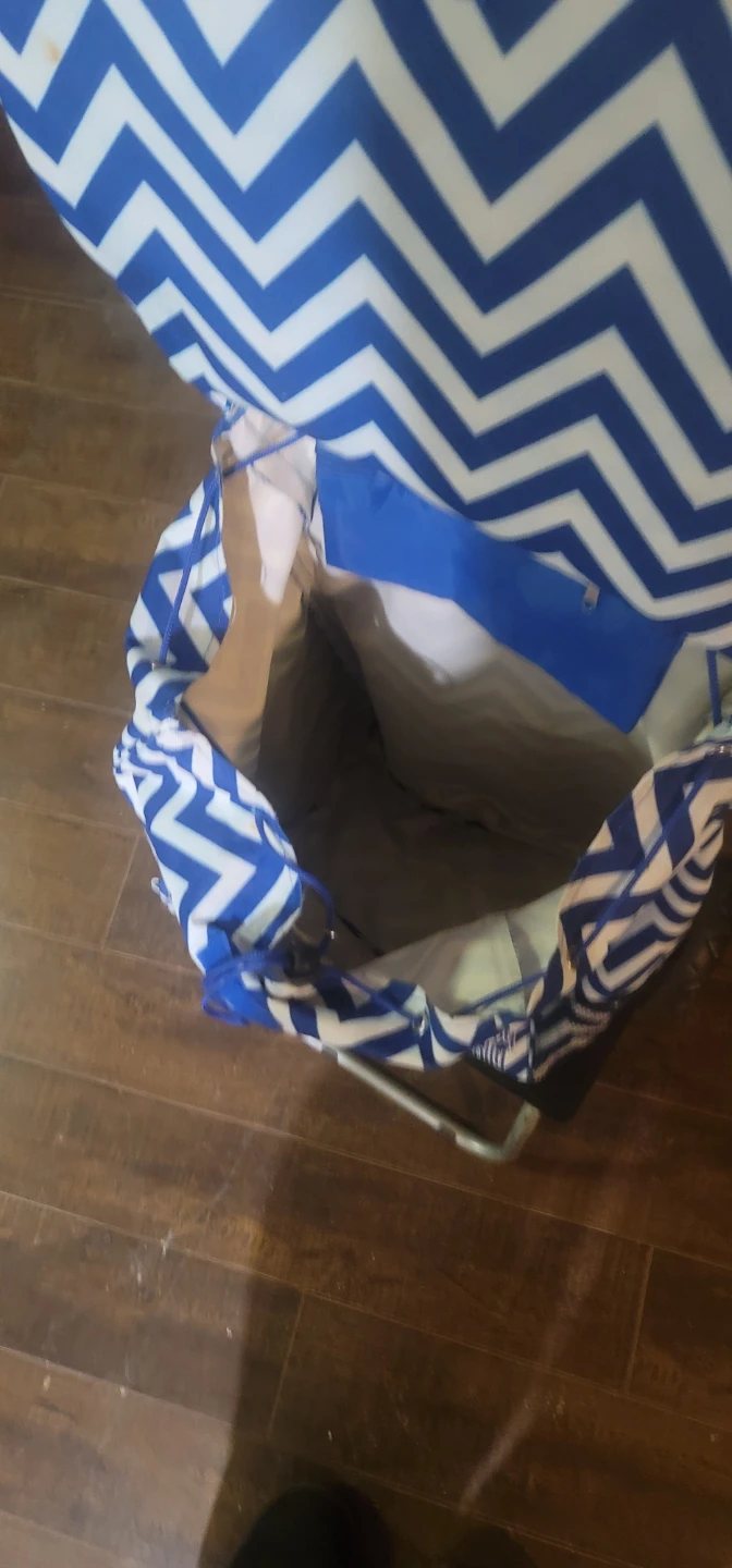 Blue Chevron Rolling Shopping Cart - photo 2