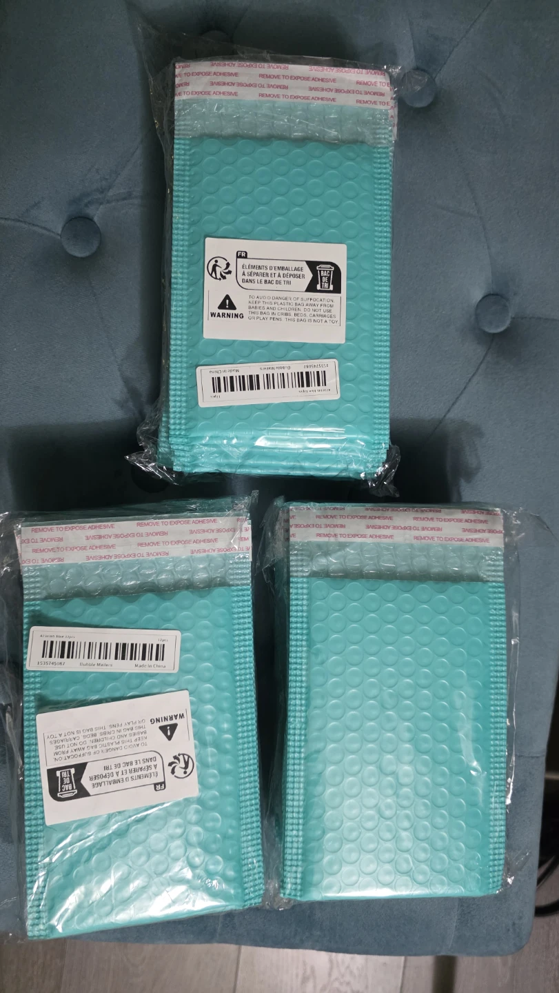 3 Pack Teal Padded Envelopes 36pcs