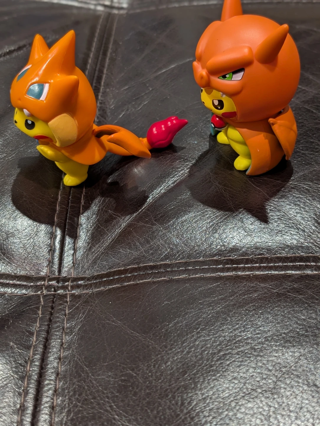 Two Pokemon  figures 3" inch Pikachu Poncho Charizard - photo 3