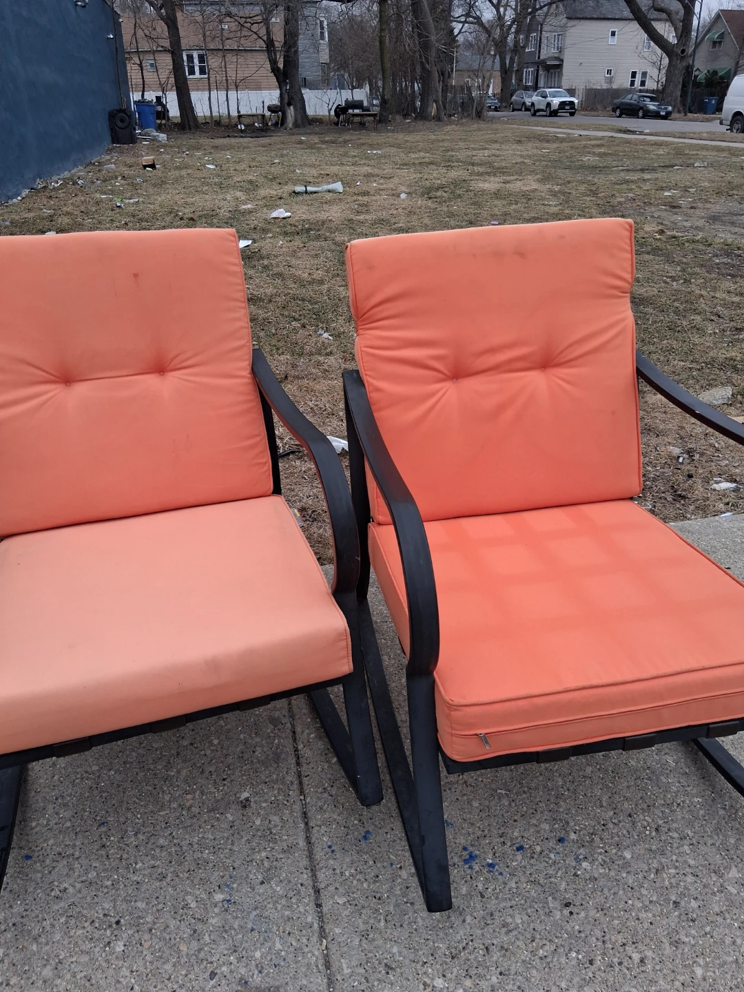 Orange Outdoor Rocking Chairs (Set of 2) - photo 3