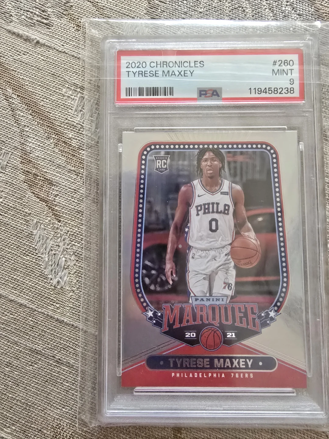 2020 Panini Chronicles Tyrese Maxey Rookie Card #260