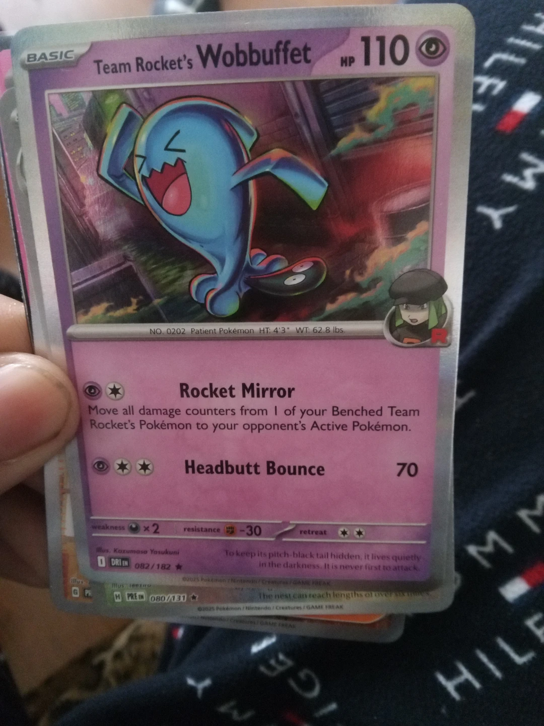 Team Rocket's Wobbuffet Pokemon Card
