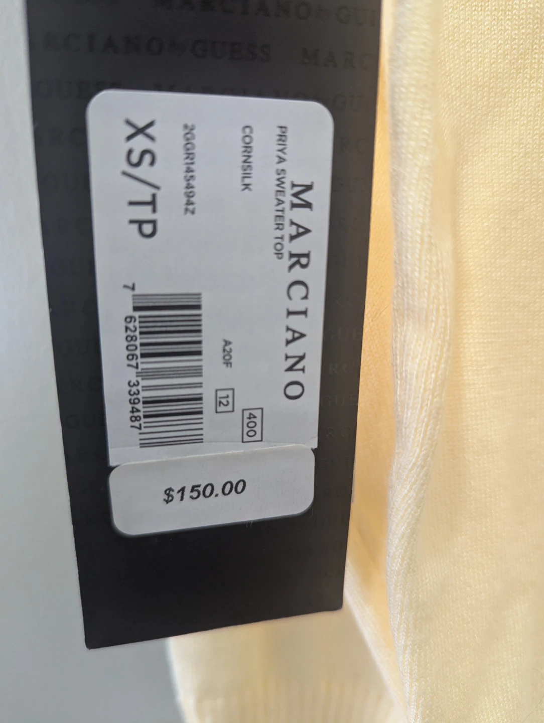 Marciano by Guess Cold Shoulder Sweater Top XS Cornsilk - photo 3