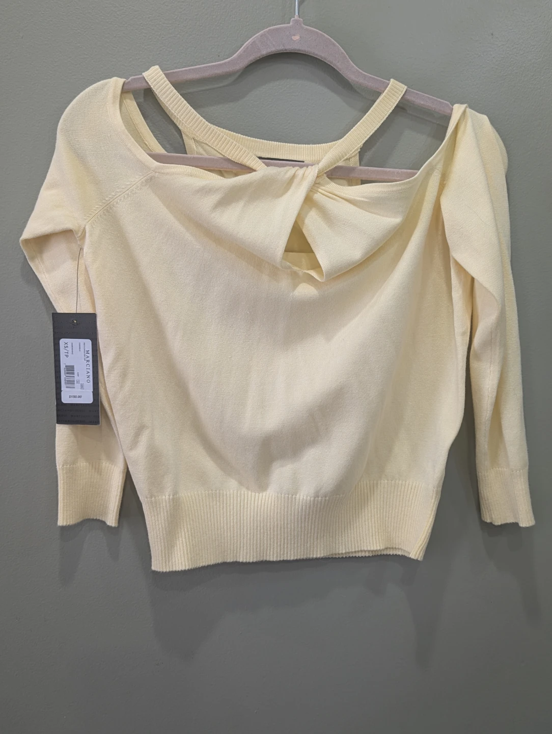 Marciano by Guess Cold Shoulder Sweater Top XS Cornsilk - photo 5
