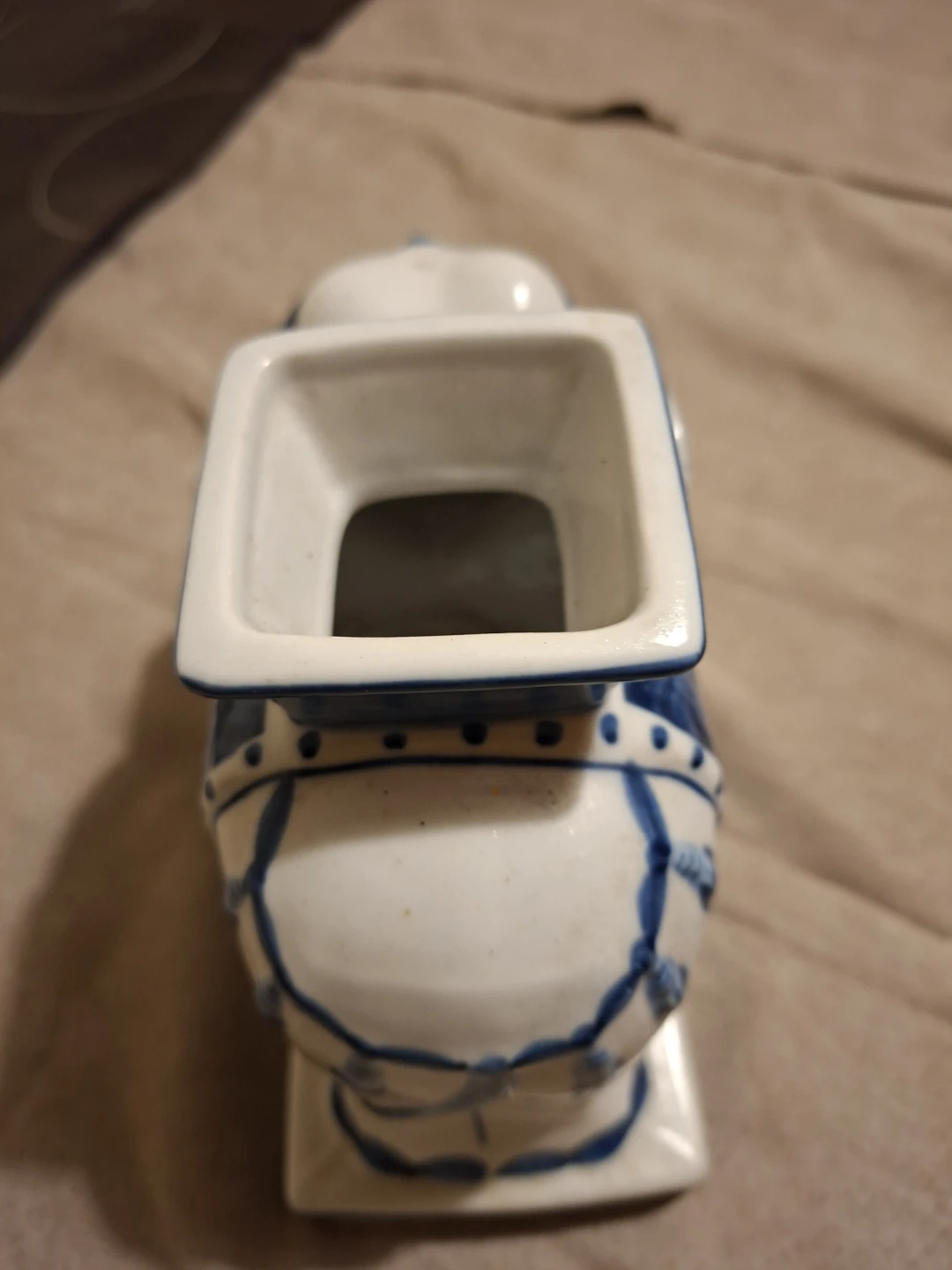 Blue and White Ceramic Elephant Candle Holder🏆 - photo 5