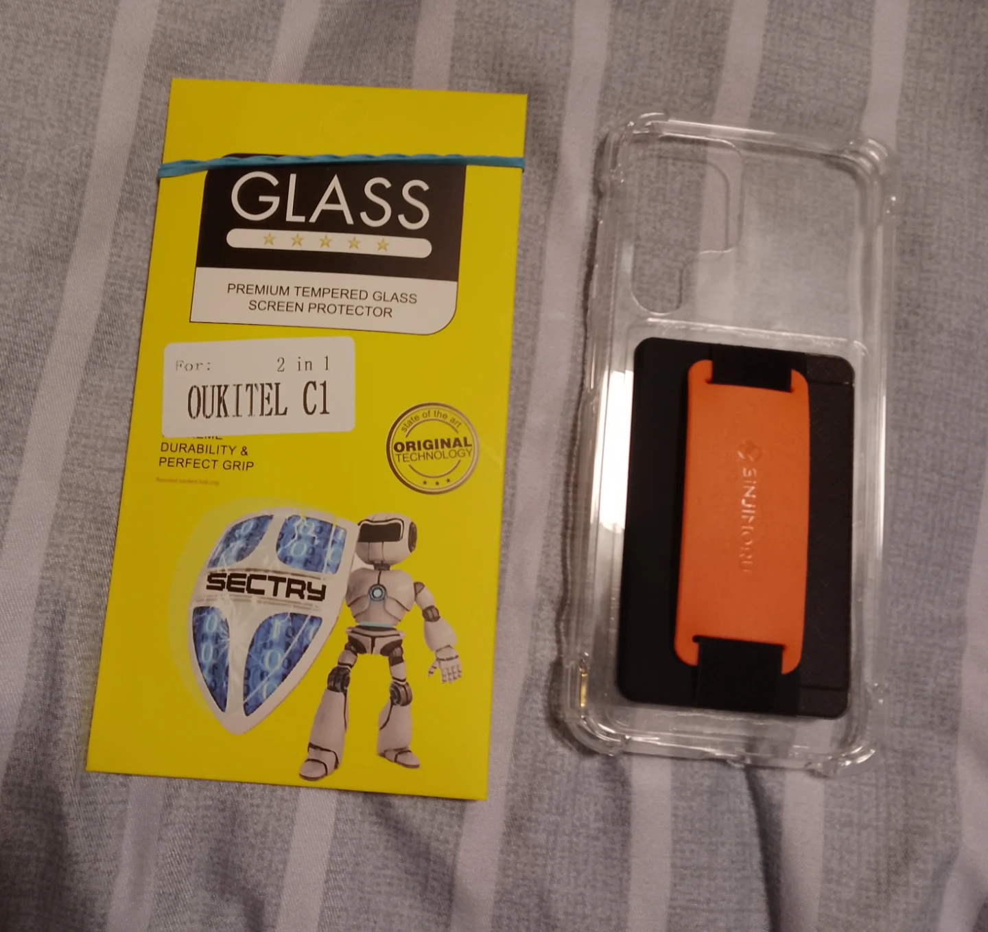 OUKITEL C1 Screen Protector (1) & Phone Case
