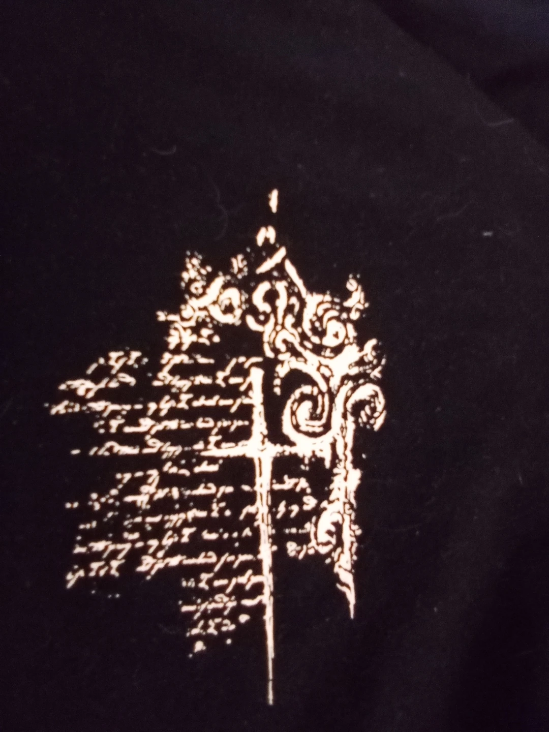 Black Hoodie with Graphic Print - photo 2