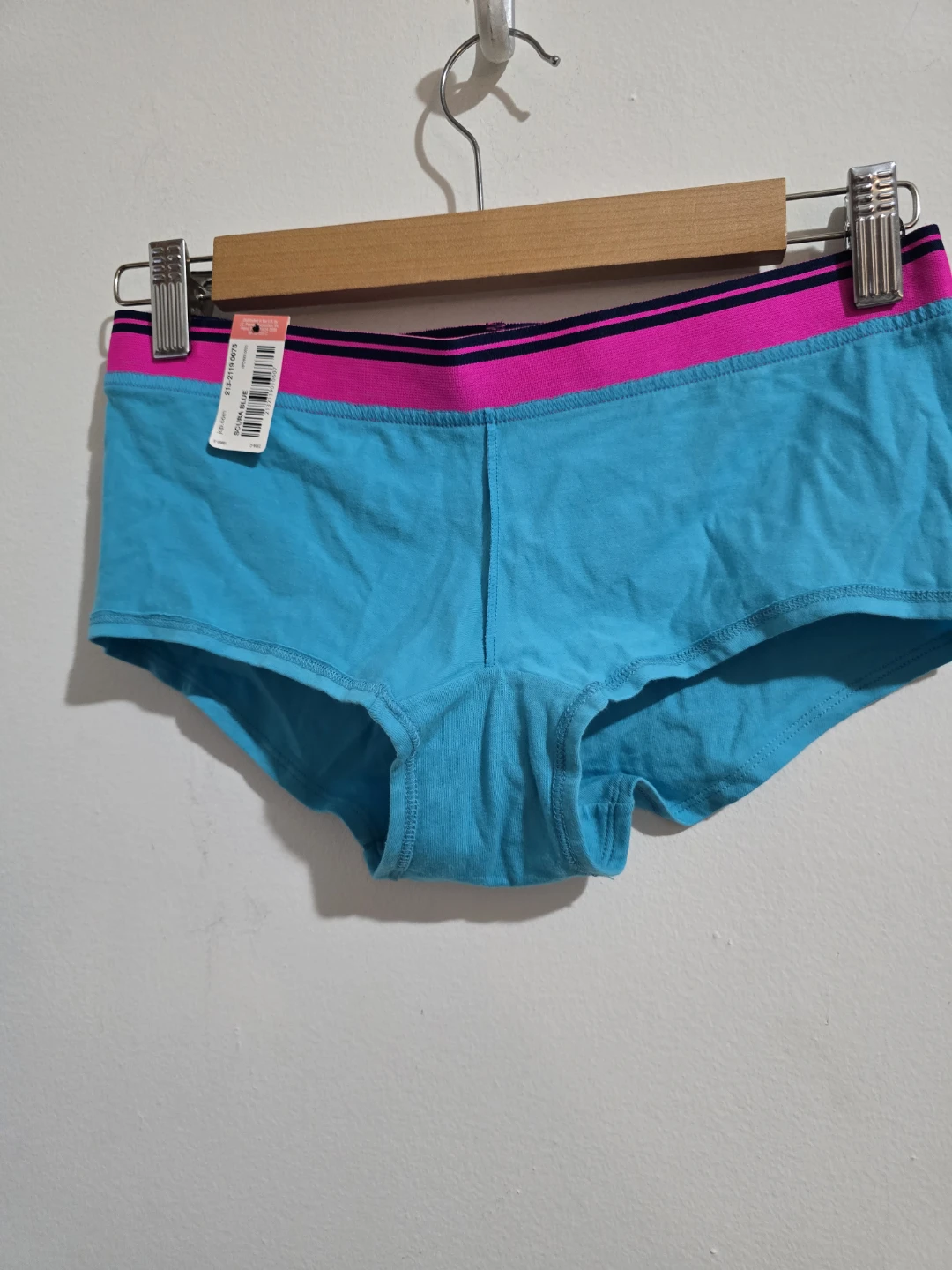 Flirtitude Women's Blue Cotton Spandex Shorty Underwear - Size M