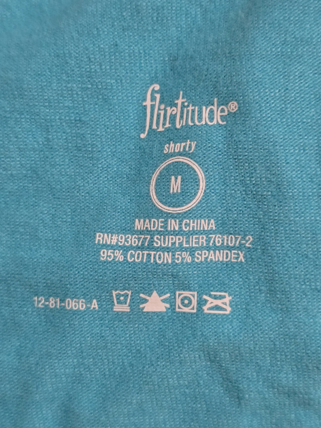 Flirtitude Women's Blue Cotton Spandex Shorty Underwear - Size M - photo 2