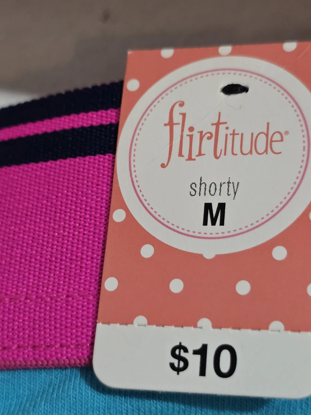 Flirtitude Women's Blue Cotton Spandex Shorty Underwear - Size M - photo 3