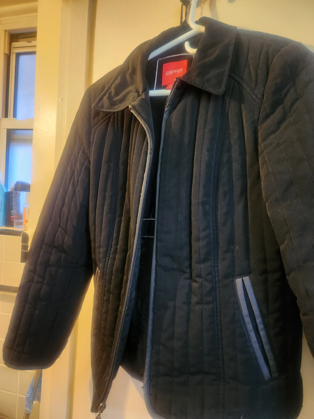 Esprit Black Quilted Jacket - Size L