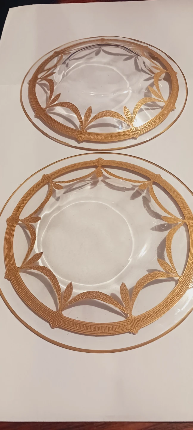 MOSER LOBMEYR ANTIQUE BOHEMIAN 24K GOLD DESSERT PLATES - photo 5