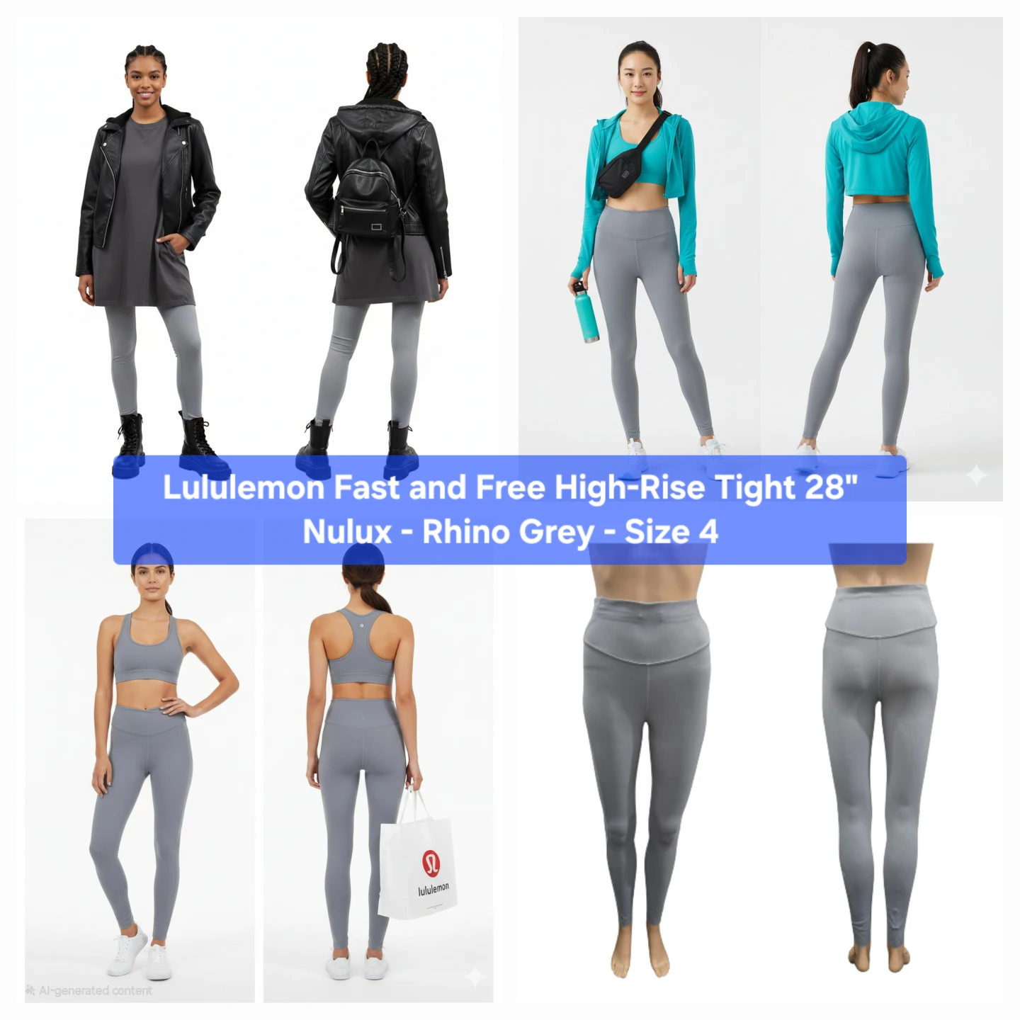 Lululemon Fast and Free High-Rise Tight 28" Nulux Size 4 🏆