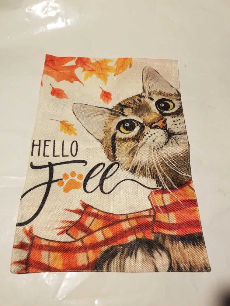 Fall Themed Cat Garden Flag