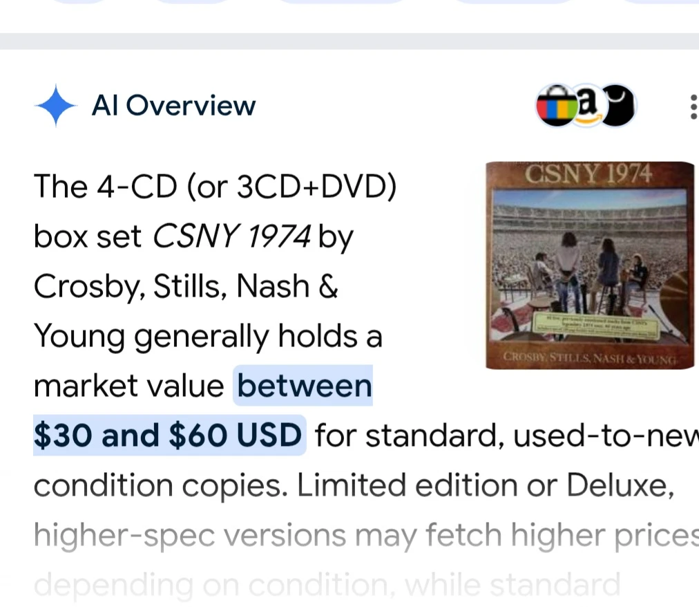 CSNY 1974 4-CD Box Set Crosby, Stills, Nash & Young - photo 5
