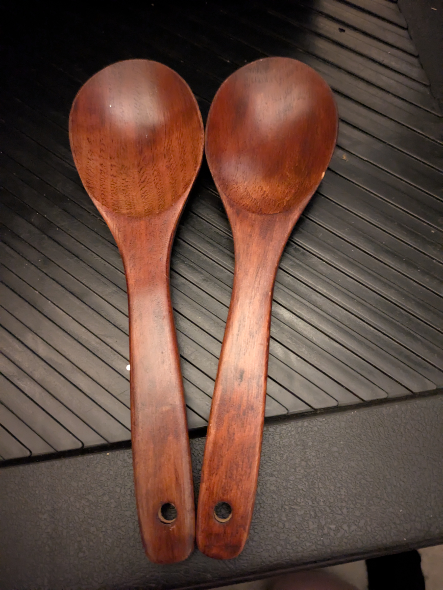 🏆 BRAND NEW wooden serving spoons x 2