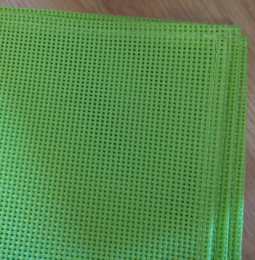 🏆 Set of 6 Lime green mesh-like placemats - photo 2