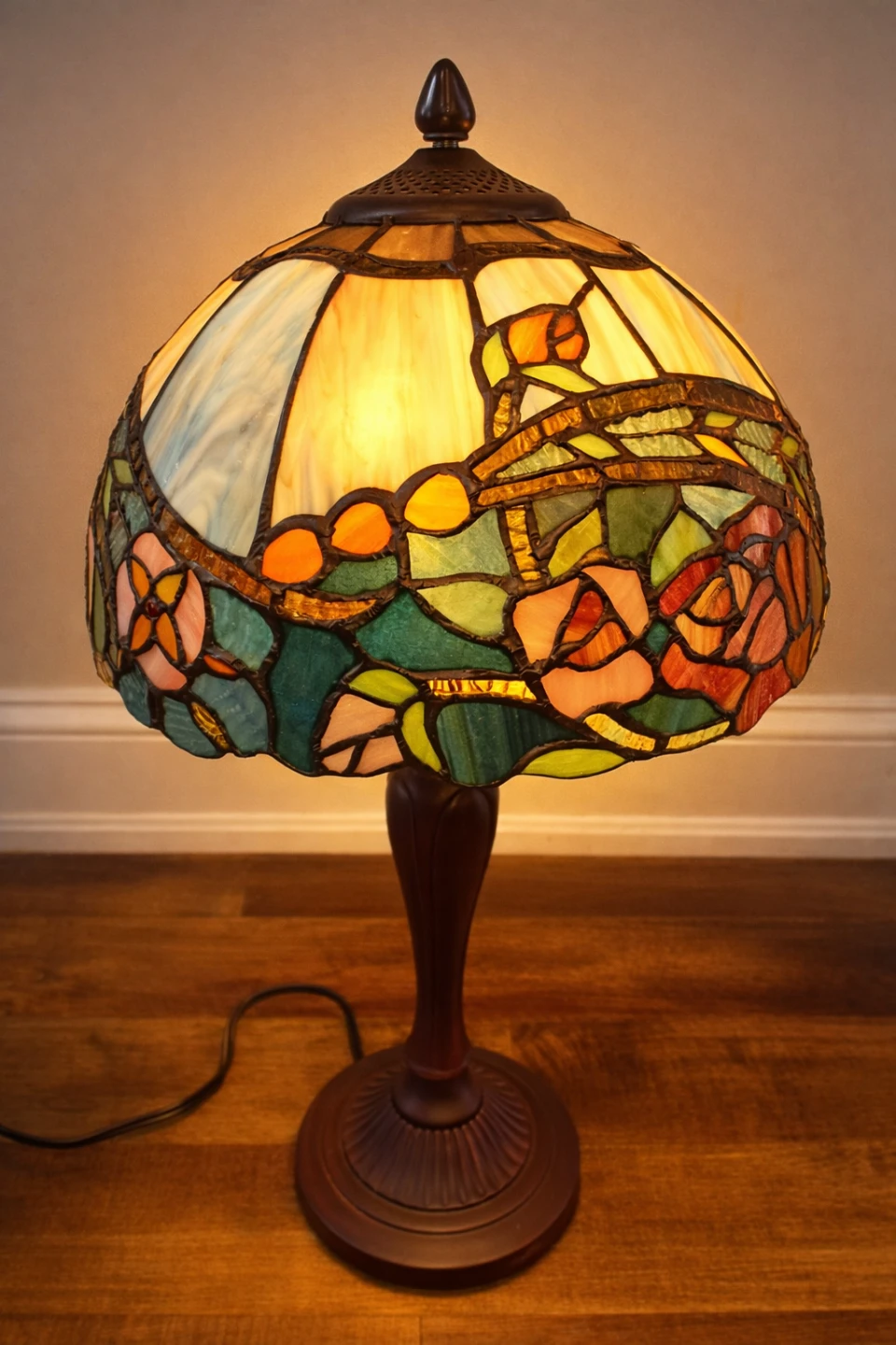 Tiffany Style Stained Glass Table Lamp - 2 available