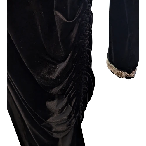 Anthropologie Black Velvet Long Gown XL Petite - Like New - photo 3