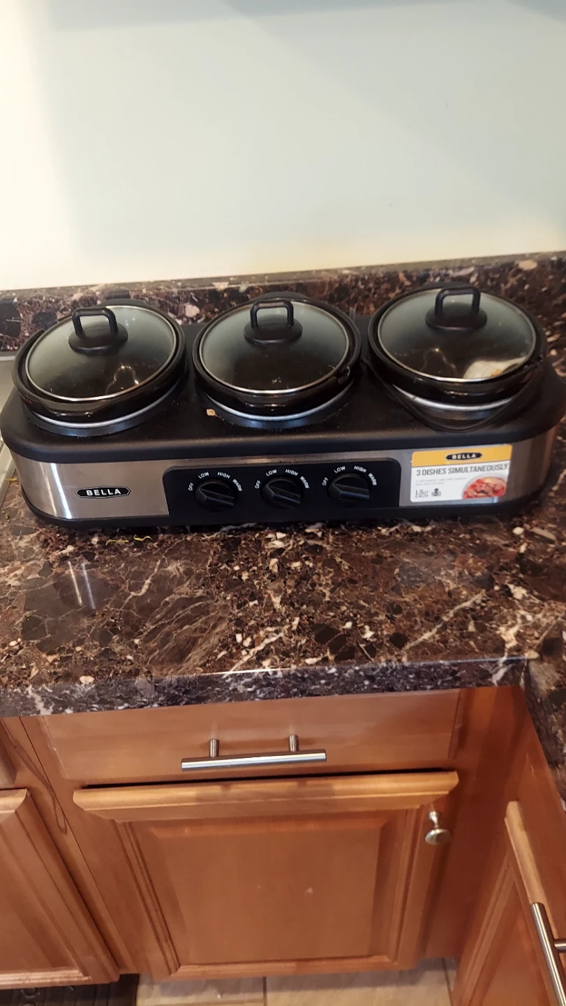 BELLA 3-Dish Slow Cooker Set