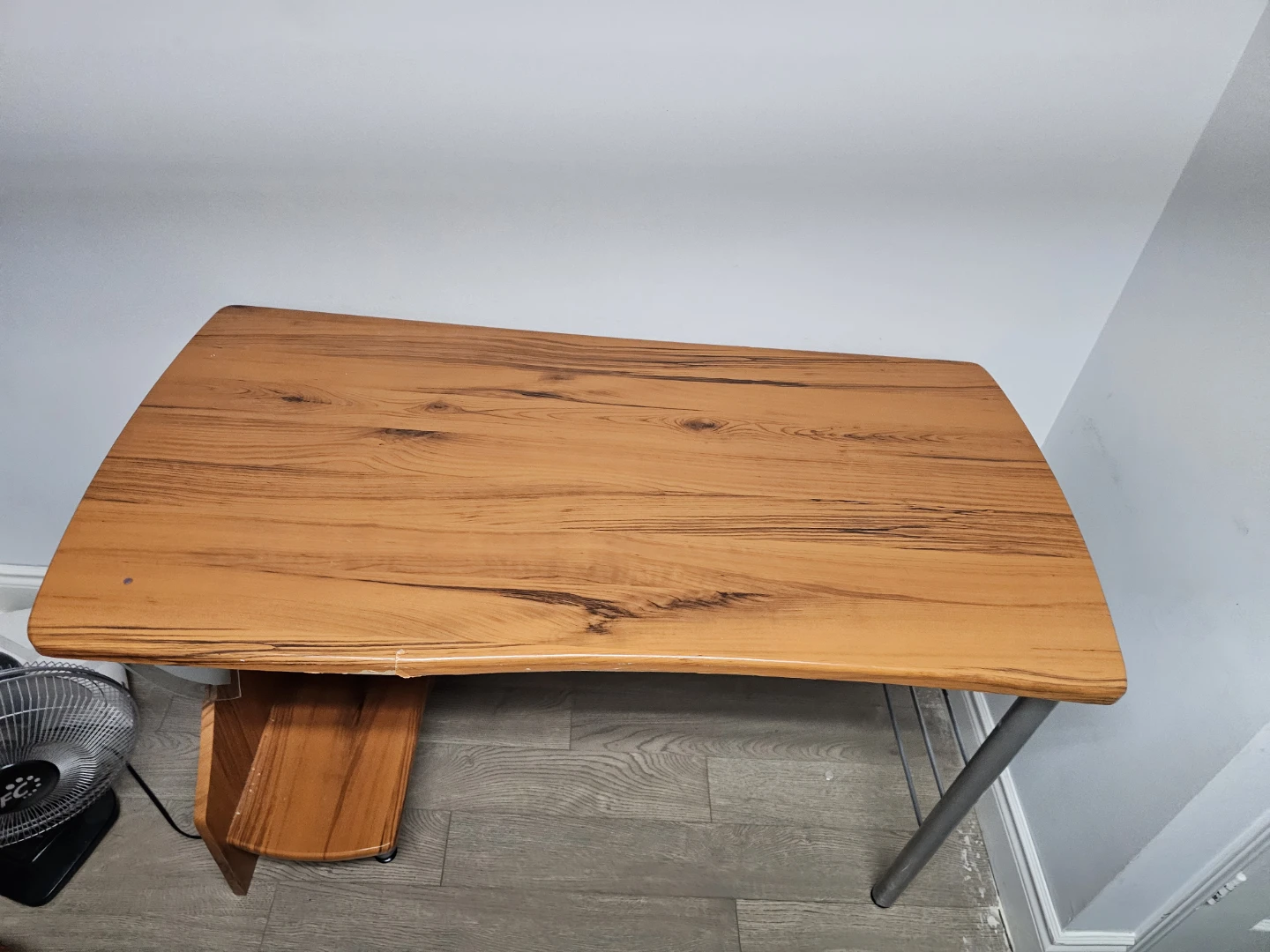 Woodgrain Desk with Metal Legs