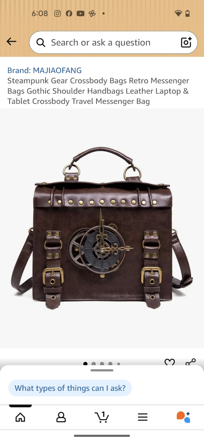 MAJIAOFANG Steampunk Crossbody Bag