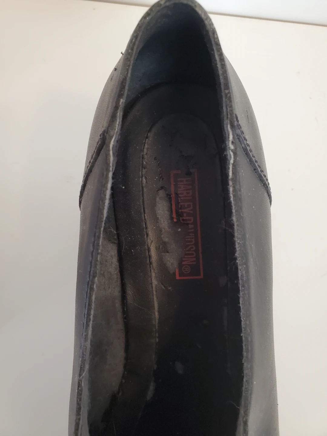 Harley-Davidson Women's Black Leather Zipper Shoes Size 9 - photo 5